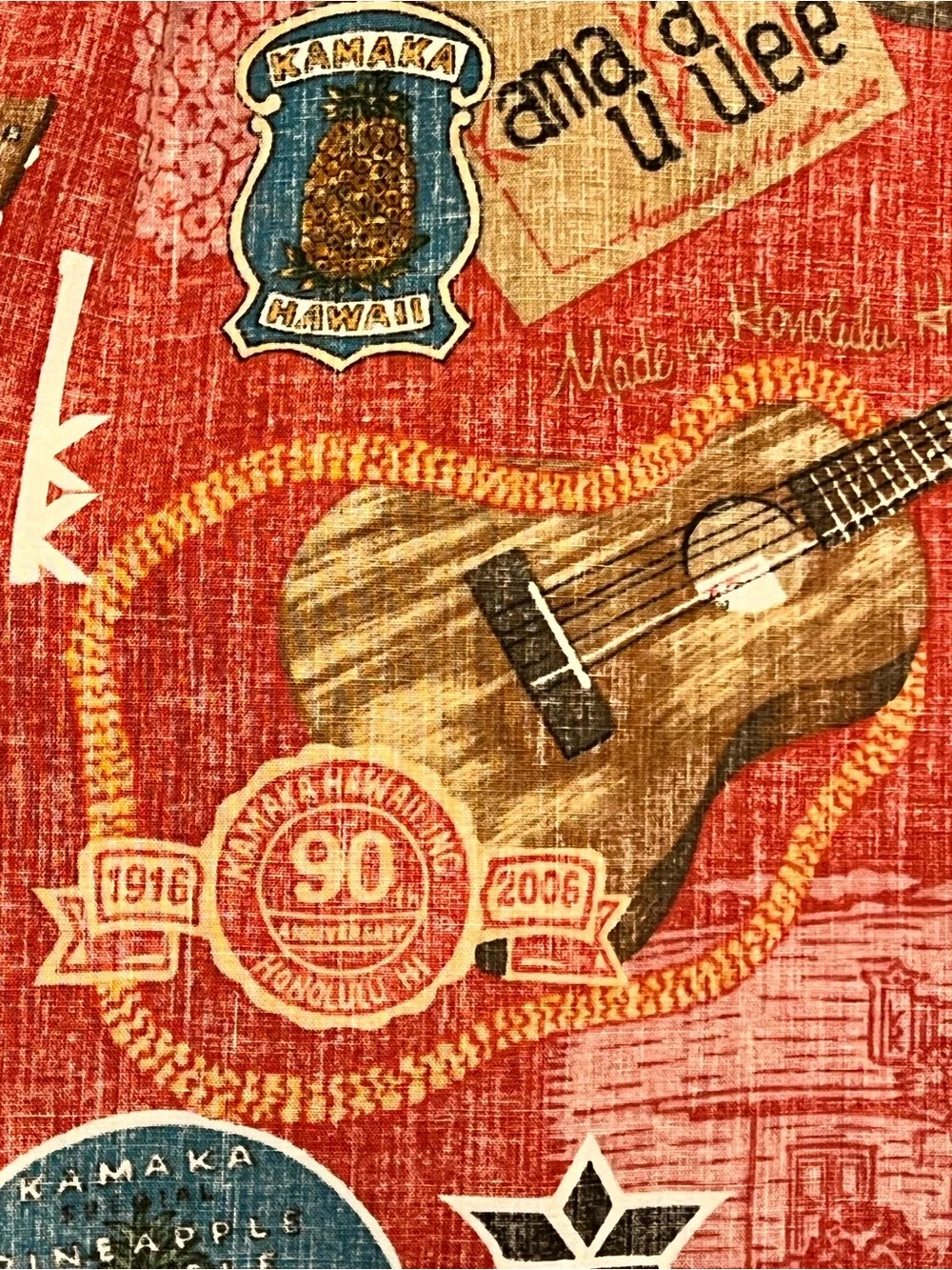 Reyn Spooner x Kamaka Ukulele Long Sleeve Button Down Shirt